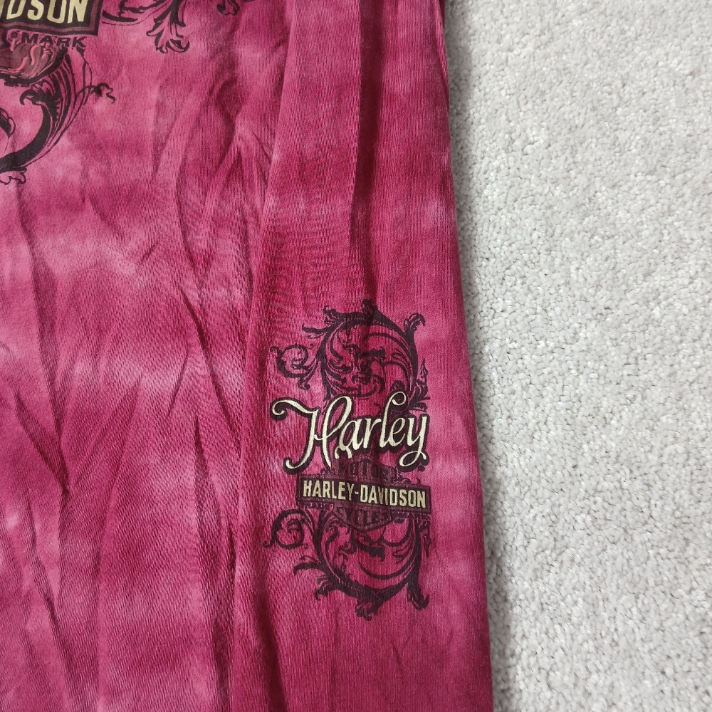Harley-Davidson Red Long Sleeve Fitted Tee Large - Picture 3 of 10